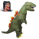 LuckySun Adult T-Rex Dinosaur Inflatable Costume Green With Exclusive Drawstring Bag …