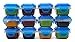 SnapLock Mini Baby Food Storage Containers, Set of 12, 3 ounces each