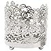 Hosley Metal Jar Candle Sleeves/Holders - Your Choice of Colors and Designs (Silver)