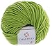 Charmkey Baby Cotton Yarn Simply Soft Boutique 4 Ply Medium Acrylic Blended Worsted Dungarees Knitting Yarn for Spring Summer Wear, 1 Skein, 1.58 Ounce (Green Flash)