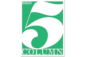 BookFactory 5 Columns Columnar Sheets/Five Column Loose Sheet Format - 50 Pieces of Paper, 8.5'' x 11'', 3 Hole Punched Loose Leaf Sheets (Made in USA)