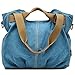 coofig Womens Canvas Handbags Bulk Hobo Tote Bags Vintage Retro Casual Shoulder Bags (blue)