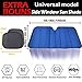 Big Hippo Windshield Sun Shade, Car Window Shade as Bonus Keep Vehicle Cool Windshield Sunshade Protect Your Car from Sun Heat & Glare Best UV Ray Visor Protector -Silver/Blue (Size: 55.16