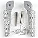 TCMT Silver Front Foot Pegs Footpeg Footrest Bracket Set Fits For DUCATI Monster 696 796 2009 2010 2011 2012 2013 2014