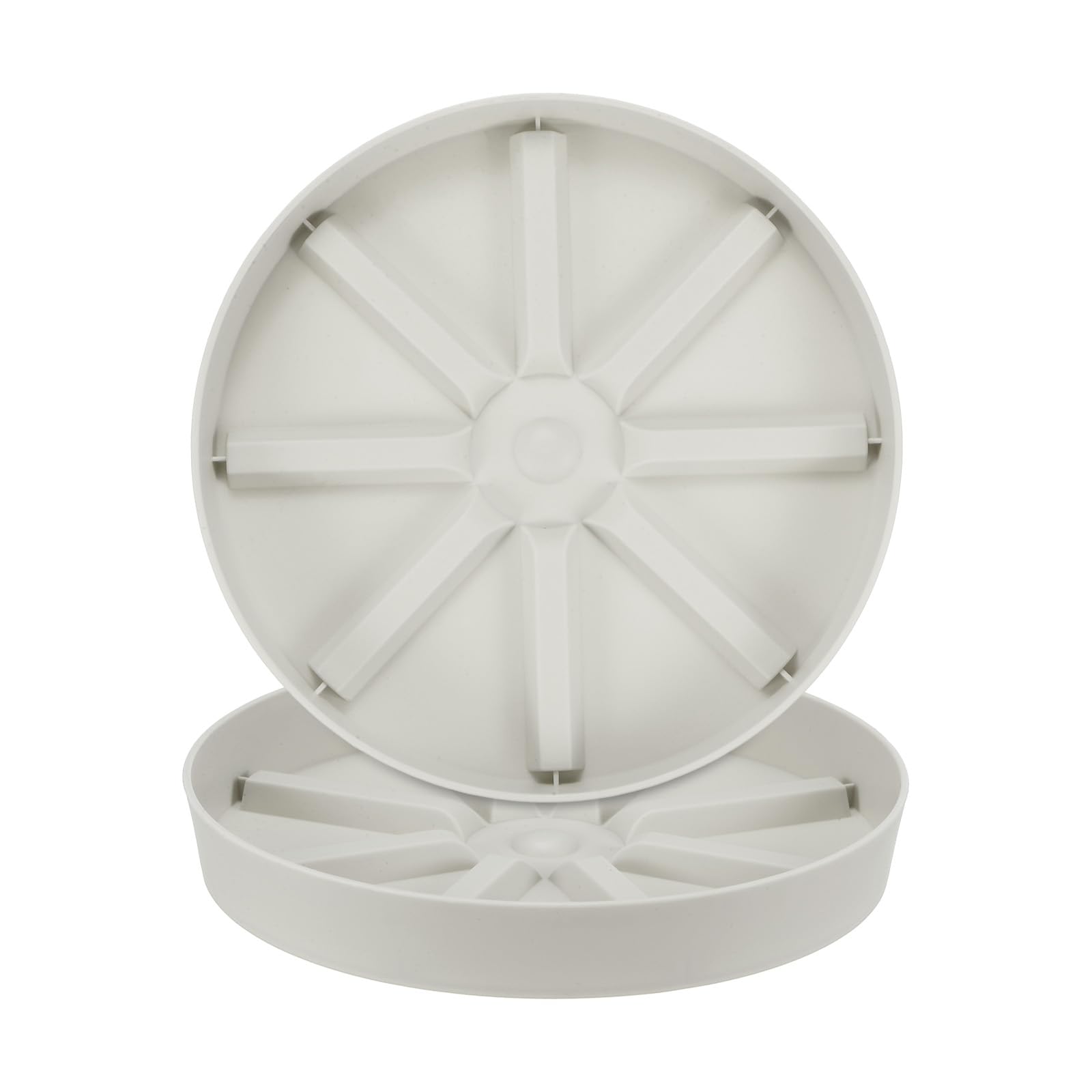 M METERXITY 2-Pack Plant Saucer, 7 Inch Flower Pot Saucers, Thicker Anti-Rot Root Plastic Plant Saucer for Indoor/Outdoor Potted Plant/Plant Water Catcher Tray [Cream]