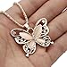 Usstore 1PC Women Necklace Fashion Rose Gold Opal Butterfly Pendant Sweater Chain Jewelry Gift