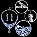 EVER FAITH Deluxe Blue Teardrop Austrian Crystal Pendant Necklace Earrings Set Silver-Tone