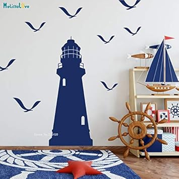 Kindergarten Leuchtturm Wandtattoo Nautische Wohnkultur Vinyl