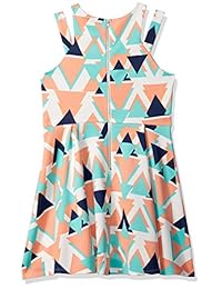 Mi Michelle Big Girls 'doble correa de impresión geométrica vestido