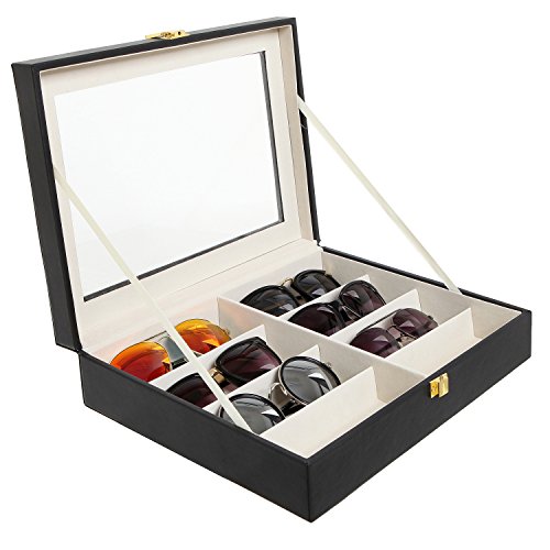 Deluxe 8 slot sunglasses / eyeglasses / reading glasses black dis…