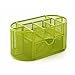 Space Saving Desk Tidy Multi-Functional Metal Wire Mesh 9 Compartment Office/School Supply Desktop Organizer Caddy W/Large Drawer (Green)