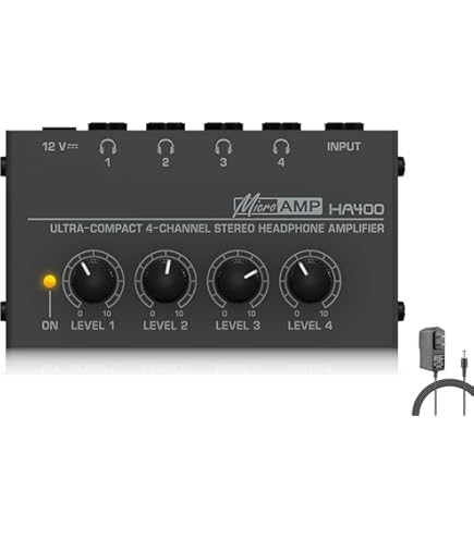 オーディオミキサー 4ch 小型 軽量 MicroAMP HA-400！送料無料 Behringer MicroAMP HA400 4-ch Headphone Amp | Sweetwater