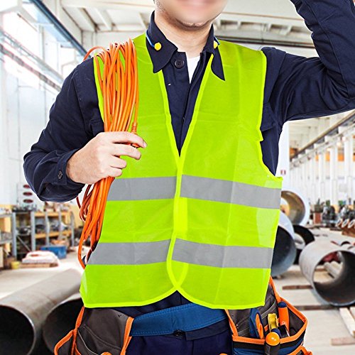 Hosaire Reflective Vest for Running Cycling Jogging Motorcycle Dog Walking High Visibility Safety Gear for Men and Women Yellow