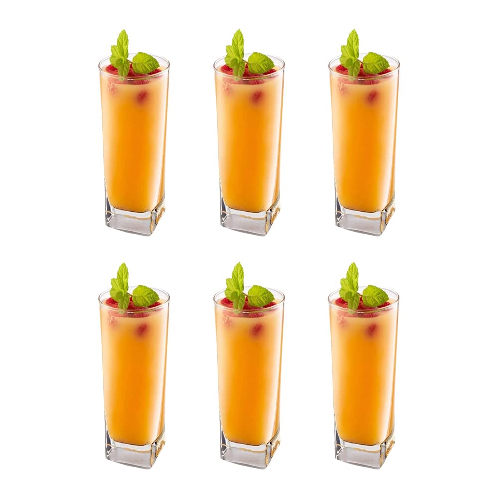 Drinking Glass 265ml Large Set of 6 Tumbler Water Juice & Whisky Corona Glassware Perfect for Home Restaurants Kitchen Cafe & Parties Dishwasher Safe…
