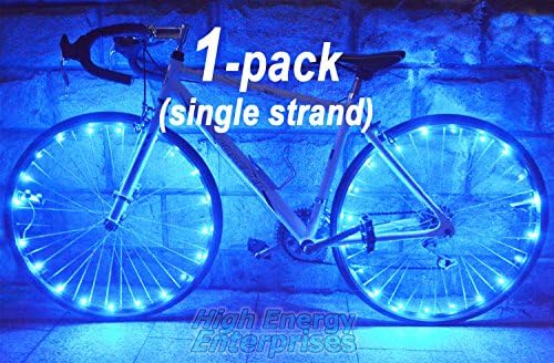 LED "BikeStrings" (Blue) - Flexible bright MicroLED bicycle light strings - Dazzling display - Light up your bike! Cast light all around you. Be safe. Be visible. Be seen.