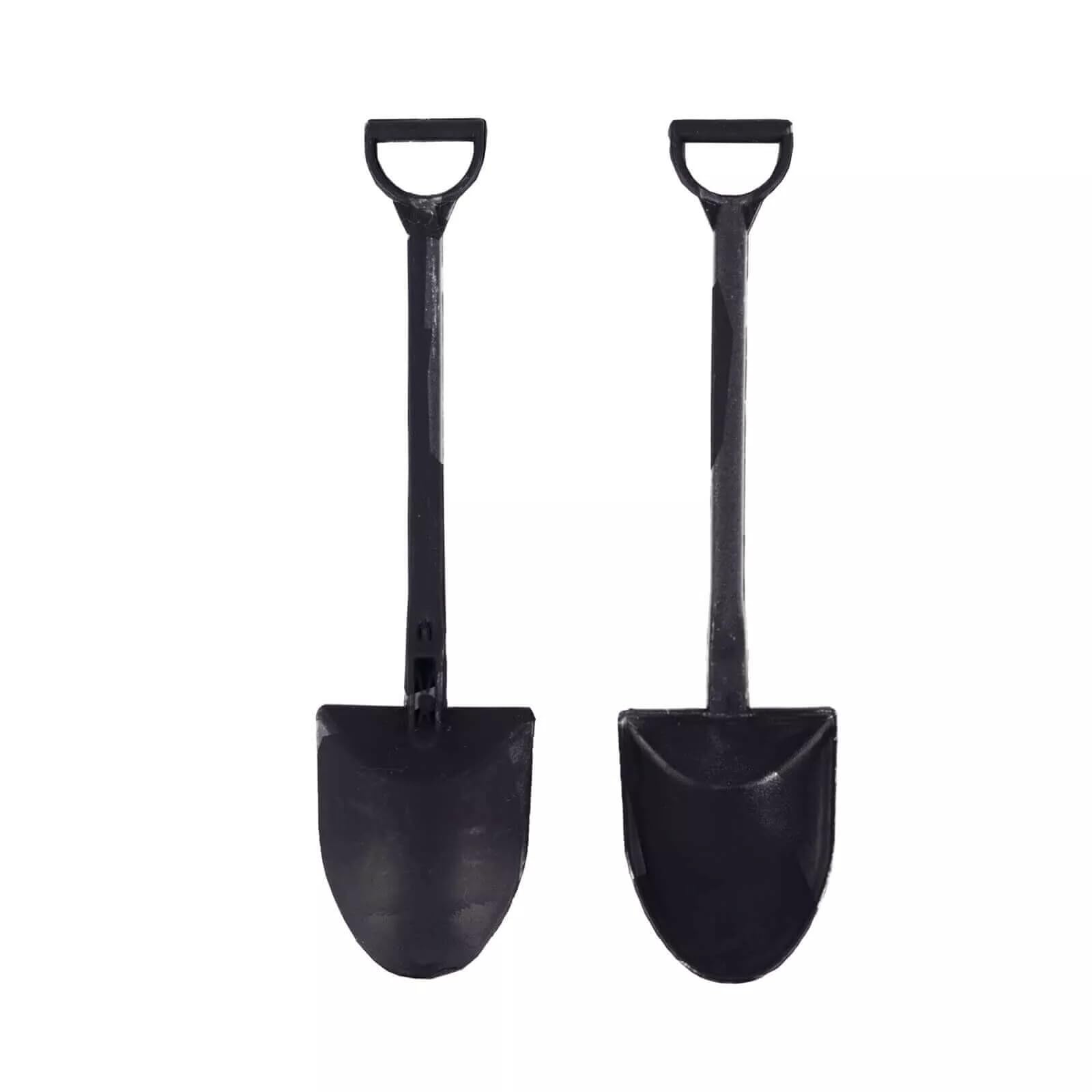 Photo 1 of 100Pcs Black Plastic Mini Ice Cream Spoons Dessert Shovels Pudding Yogurt Shovel Shape Spoons for Family or Party
