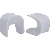 ECR4Kids Wave Seat Perch Stool, 14in - 15.1in Height, 2-Pack, Light Grey | Durable plastic, GREENGUARD Gold Certified, 6-9 years, 150 lb capacity, ergonomic 3-in-1 stool, assembled, indoor/outdoor