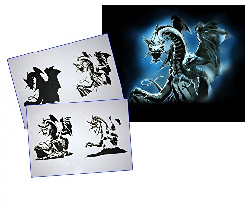 UMR-Design AS-073 dragon Airbrushstencil Step by Step Size S