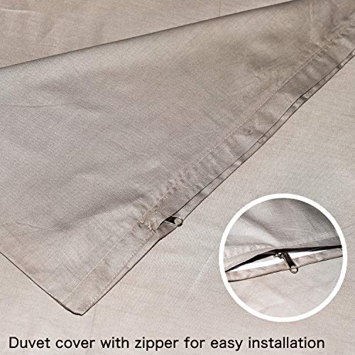 YEMYHOM 100 Cotton Removable Duvet Covers for Weighted Blankets Inner