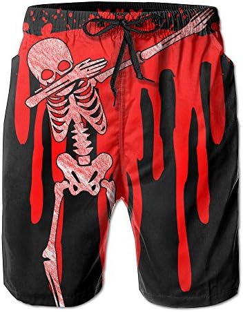 Dabbing Skeleton Dab Pose Hip Hop Skull Men's Tropical Quick Dry Board Shorts Bathing Suits Swimwear Volley Beach Trunks