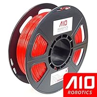 AIO Robotics AIORED PLA 3D Printer Filament, 0.5 kg Spool, Dimensional Accuracy +/- 0.02 mm, 1.75 mm, Red