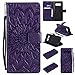 Urberry Embroidery Wallet Case for Samsung Galaxy Note 8 with a Screen Protector (Purple)