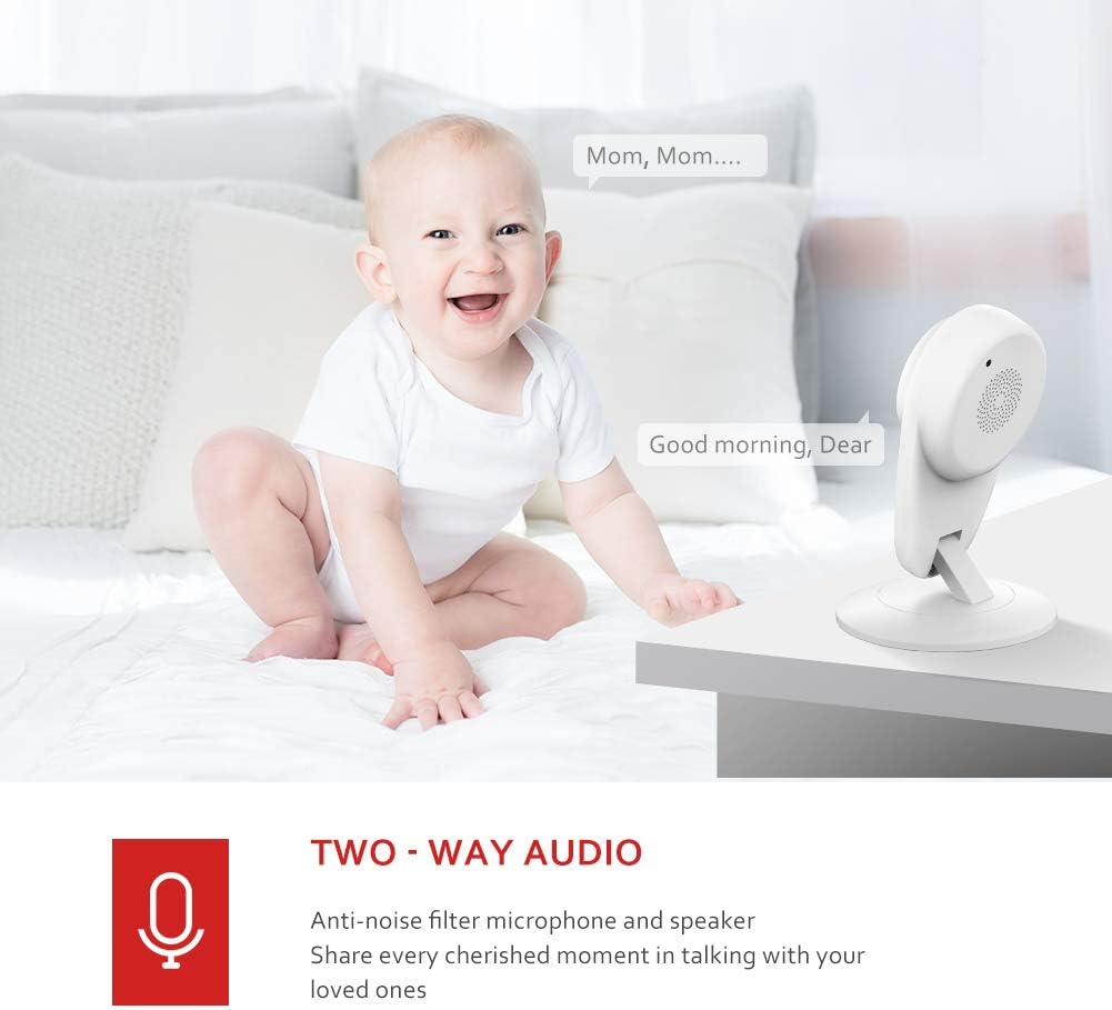 Victure 1080P FHD Baby Monitor Pet Camera 2.4G Wireless Indoor Home Security Camera with Two-Way Audio Motion Detection Night Vision for Baby/Pet/Nanny/Elderly Compatible with iOS & Android System: Camera & Photo