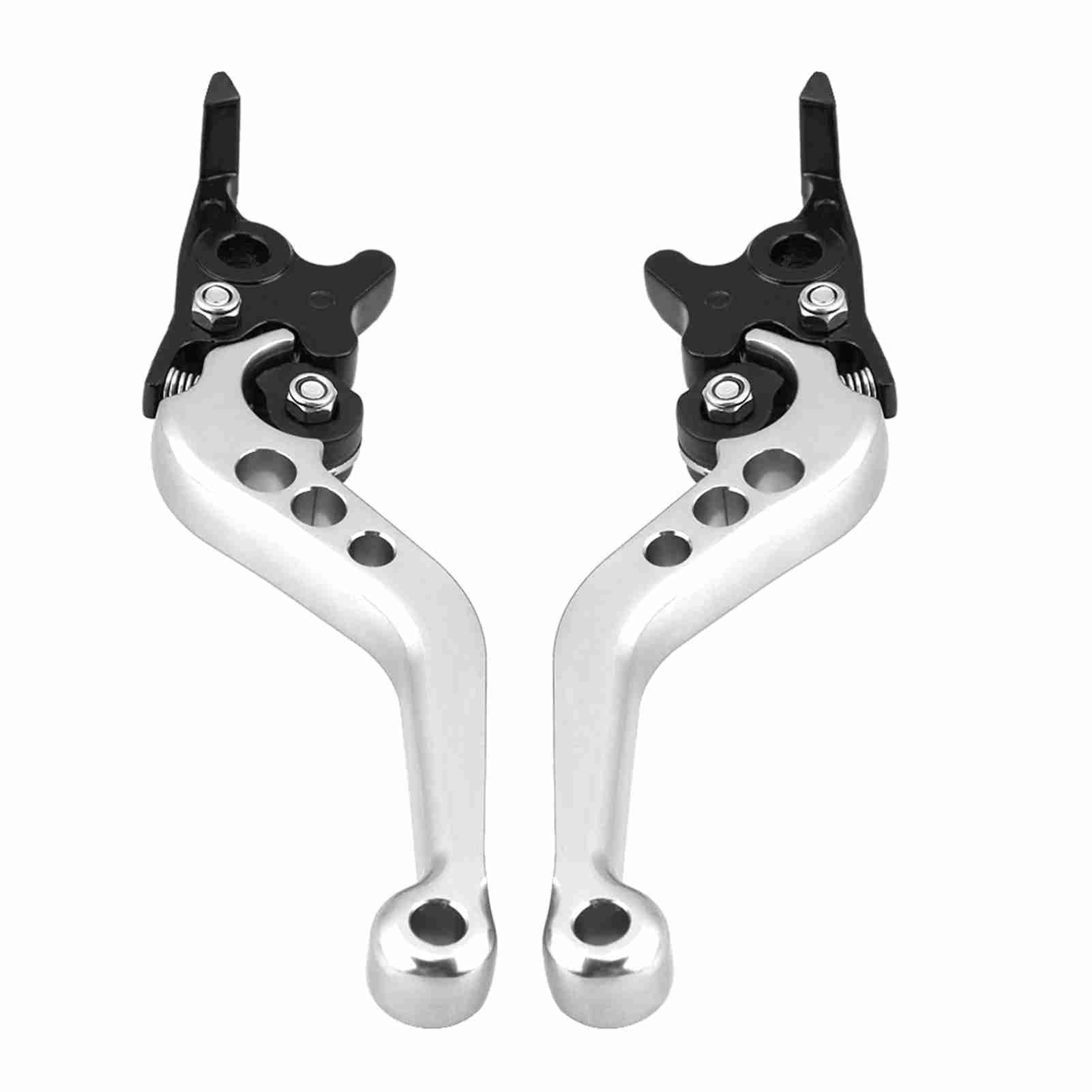 Keenso Motorbike Brake Clutch Lever, Universal 1 Pair Aluminum Alloy Motorcycle Brake Clutch Lever Motorbike Clutch Lever Brake Handle Levers Double Disc (White) Pedals/Pedals and Accessories