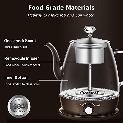 Topwit Electric Kettle, Electric Tea Kettle with New Teabrewing Method