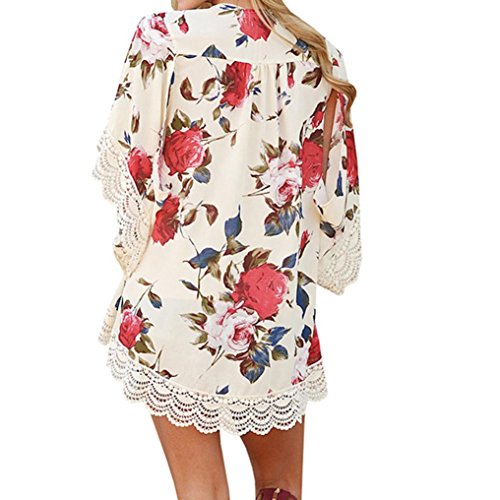 Salute New Women Fashion Summer Kimono Cardigan Plus Size Shawl Blouses (L) - Thumbnail 3