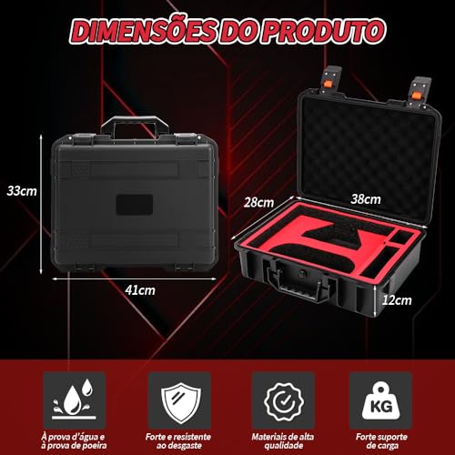 Mini Case, Mini Bolsa de Viagem, Estojo Mini, Estojo de Viagem à Prova d'Água em EVA Rígido, Ip67 À Prova D'Água, Espuma de Corte de Precisão Suporte, Adaptador de Tubo