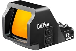 ZULISY OAK Plus Full Size Red Dot Open Reflex Sight for RMR SRO 407C Pistol Cut Adapter plate, 3.5 MOA 1x26mm Big Window Sights Optics, Shake Awake, Side Battery Mount, Thick Shell, 1 Click 1MOA