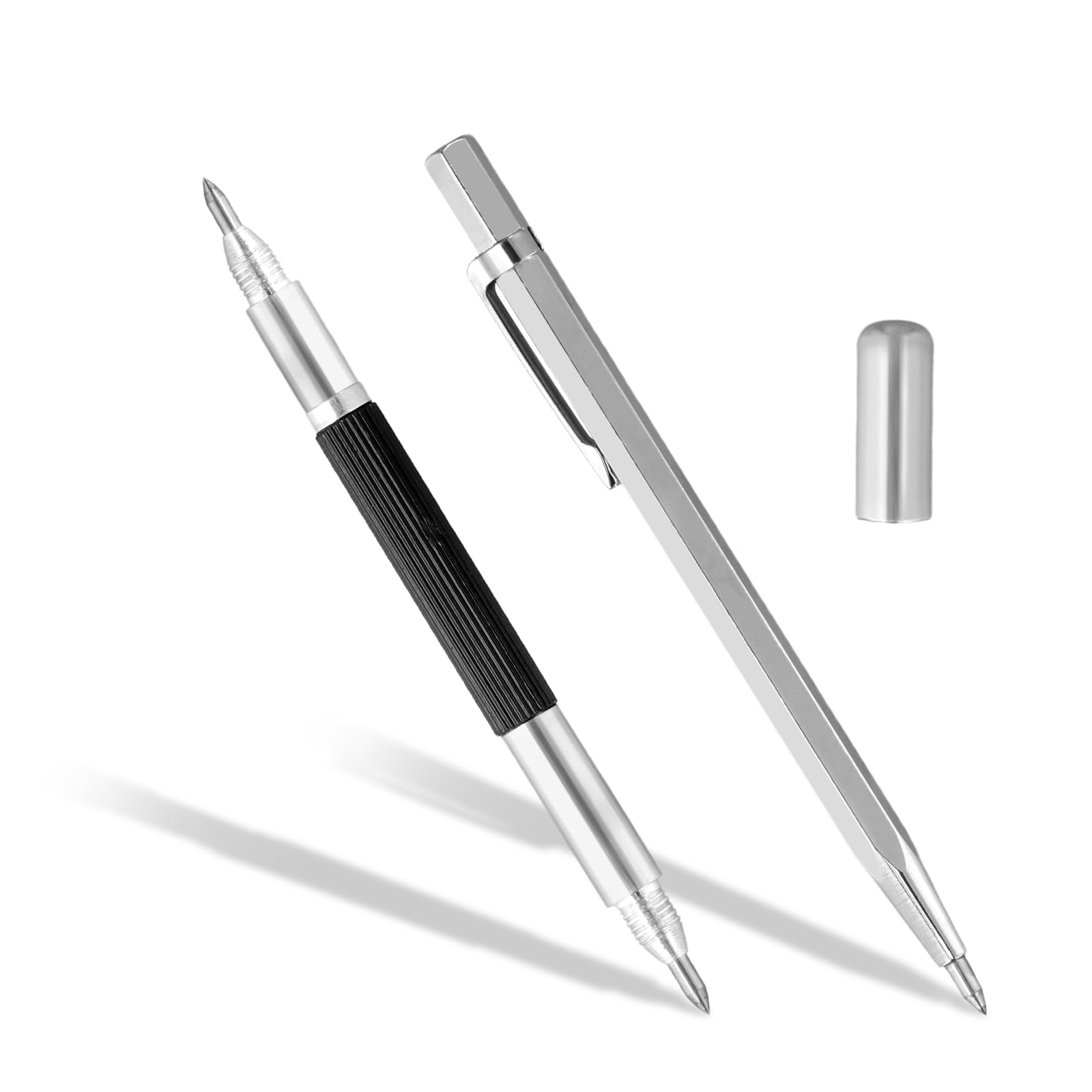 Duronge 2 Pcs Metal Scribe Pen Tool, Glass Scriber Pen, Tungsten Carbide Scriber, Tungsten Carbide Tip Scriber, Scribe Tool Etching Pen for Marking on Glass Metal Sheet Ceramics