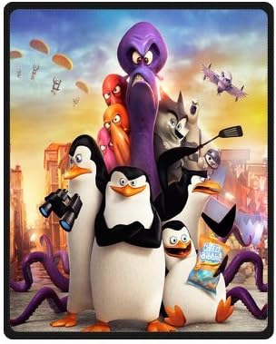 Innovation Personalized Fashion Design Custom Funny Movie The Penguins of Madagascar Blanket Indoor and Outdoor Fleece Blanket Sofa Bedding Throw Blanket/Travel Blankets 40x50 Inches