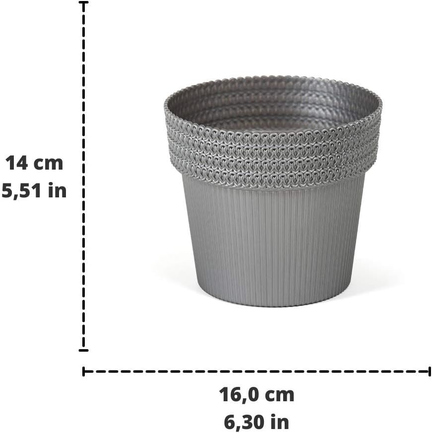 SimplyTheBest Flower pot, Silver - Image 5