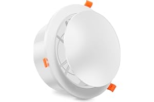 ZJRDYYK 6 Inch Soffit Vent, Round Ceiling Diffuser, ABS Adjustable Plastic Ceiling Air Vent Cover with Built-in Screen Mesh f