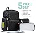 SoHo Manhattan Diaper Backpack Bag 5pc, Black