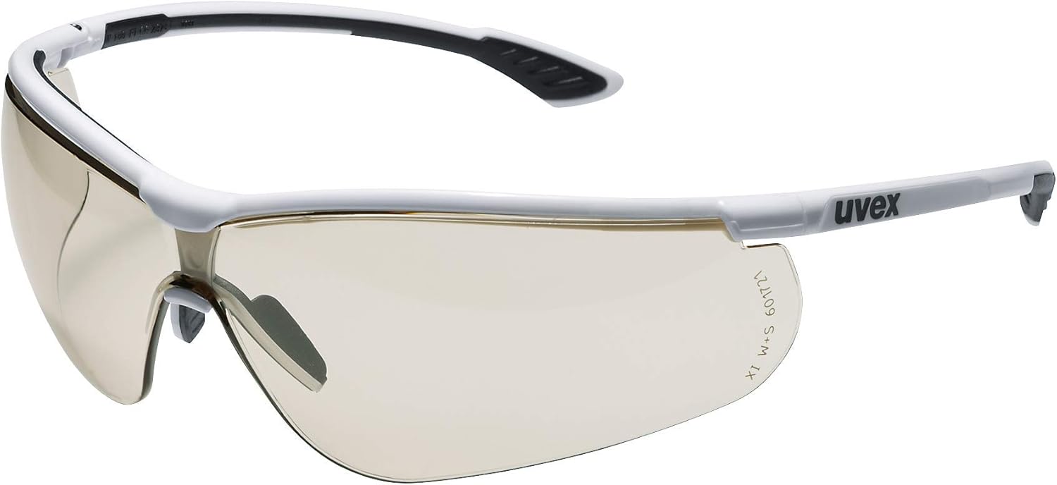 Uvex Sportstyle Safety Glasses for Work - Tinted Lenses, White