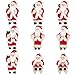 CHENGMON Christmas Santa Claus Ornaments Decorations for Tree Hanging Figurines Collection Traditional Holding Home Decors Set of 9 Pcs Assortment Pack 6