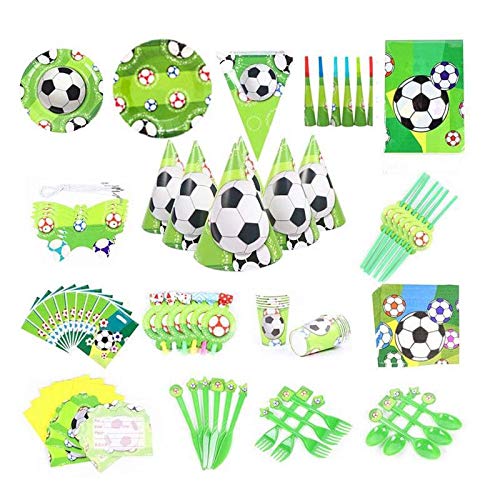 Hitsan Incorporation Green Football Party Tableware Disposable