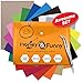 HTV Heat Transfer Vinyl Bundle Variety 12x10-20 Multi-Color Sheets Variety for Cricut Silhouette Cameo or Heat Press Machine - Bonus Iron On Teflon Weeding Tweezers for DIY T-Shirts