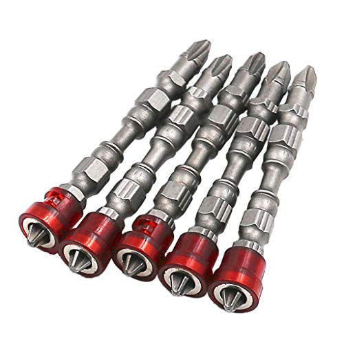 vmree 5Pc 65mm Anti-Slip Electric Hex Magnetic Screwdriver S2 PH2 Double Head Bit Tool (double head)