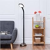 Giantex LED Floor Lamp for Reading Gooseneck Standing Lamp Energy Saving Floor Light for Living Room, Bedroom, Office (Oak)