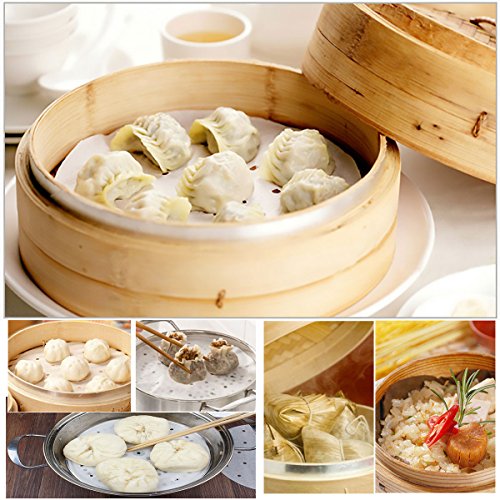 image for CHICTRY Perforated Parchment Papers Liners Disposable Non-stick Pre-cu