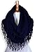 BASICO Warm Knit Scarfs for Women Winter Infinity Scarf Navy Circle Loop Scarves