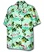 Pacific Legend Men's Flamingos Hawaiian Shirt Sage-XL