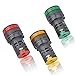 TOVOT 4PCS Energy Saving Indicator Light AD16-22D/S AC/DC 110V 20mA Red Green Yellow and 2 Position Rotary Select Selector Switch