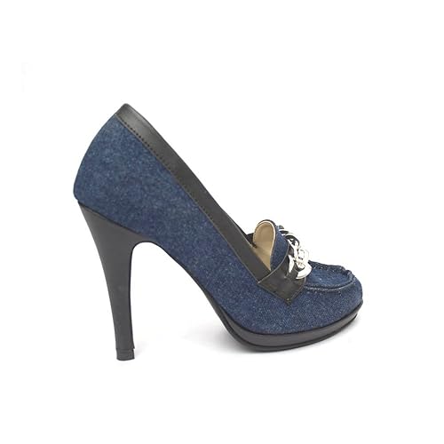 denim heels online