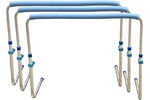 Amber Fight Gear Enhanced Training Agility Hurdles: Premium Self-Return Aluminum Set for Track, Field, Soccer, Football - Adjustable 27" to 42" - Versatile Performance Tools (Set of 3)