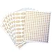 8 Sheet Essential Oil Bottle Stickers Labels,Waterproof Shape Stickers for Food Jars,Fancy Kraft Paper(445 Pcs)